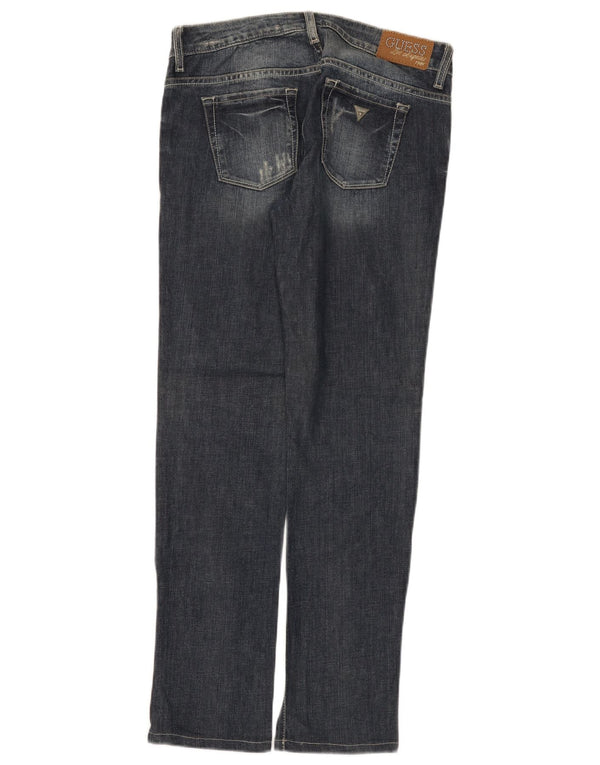 Jeans Guess slim invecchiati a vita bassa da donna W28 L30 cotone blu