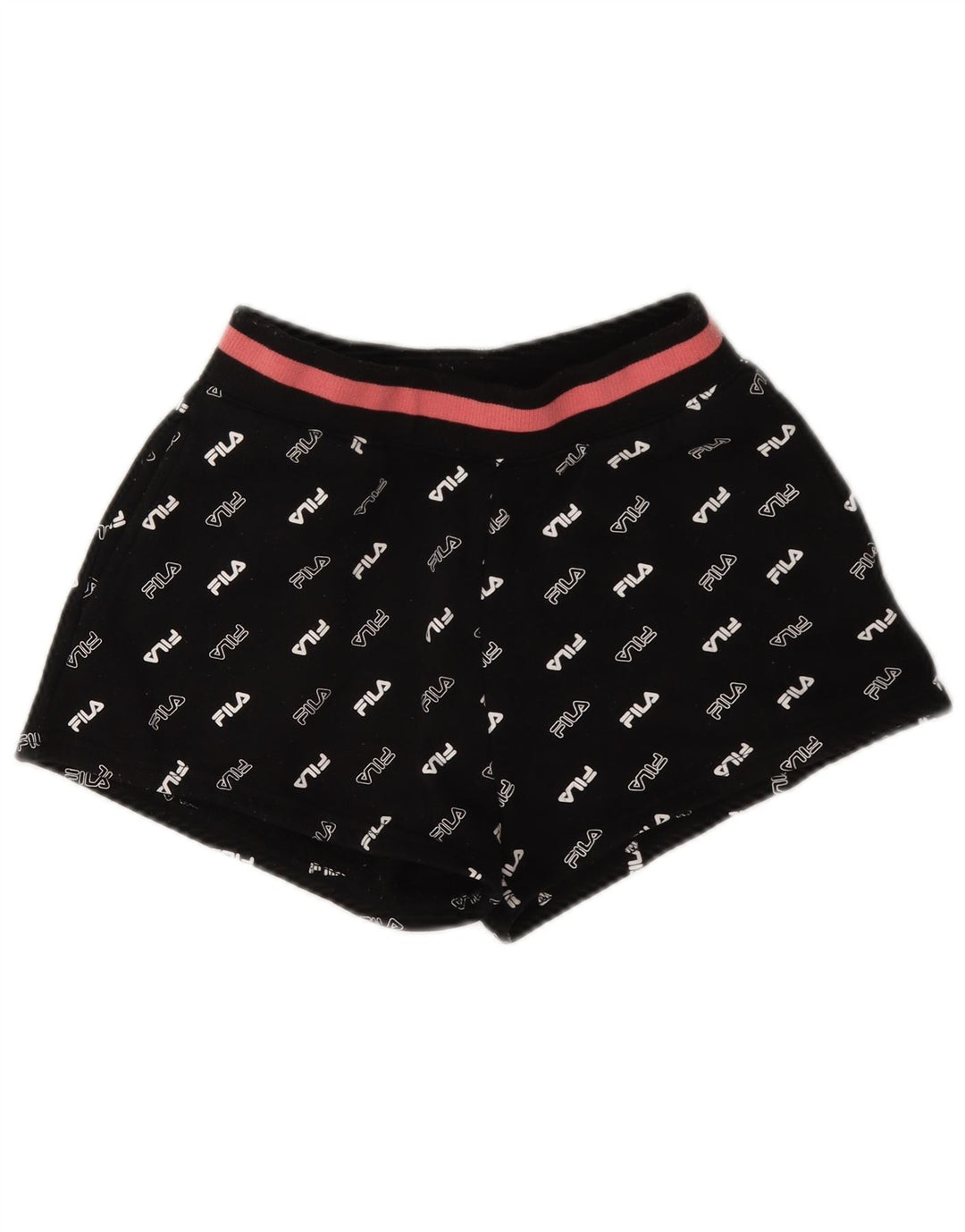 Pantaloncini sportivi grafici da donna Fila UK 6 XS poliestere nero