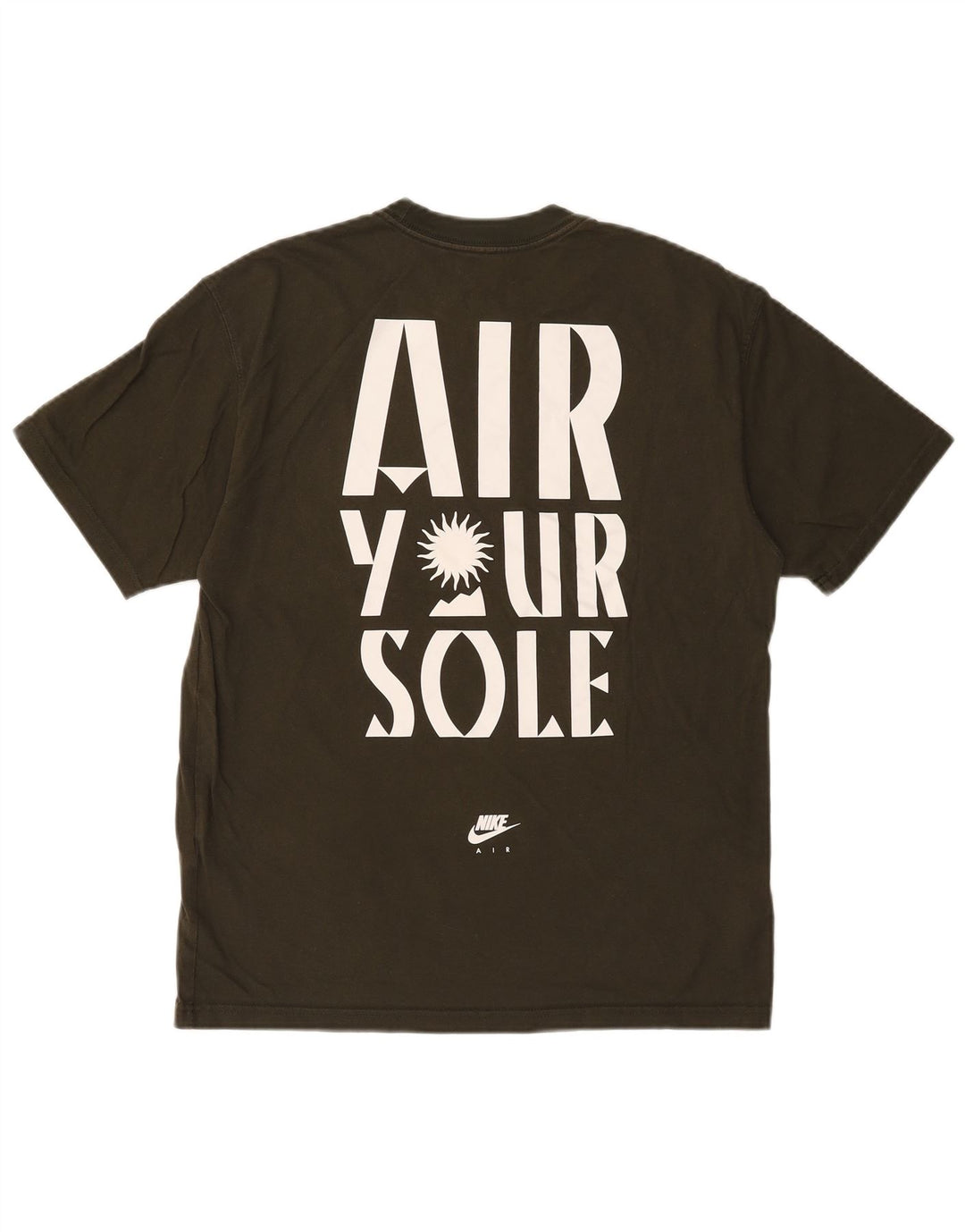 T-shirt grafica da uomo Nike Loose Fit, taglia grande, in cotone kaki