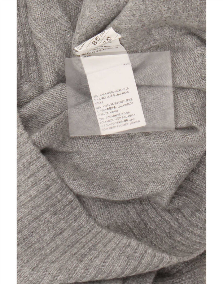 Canotta corta oversize da donna Benetton UK 6 XS in lana grigia