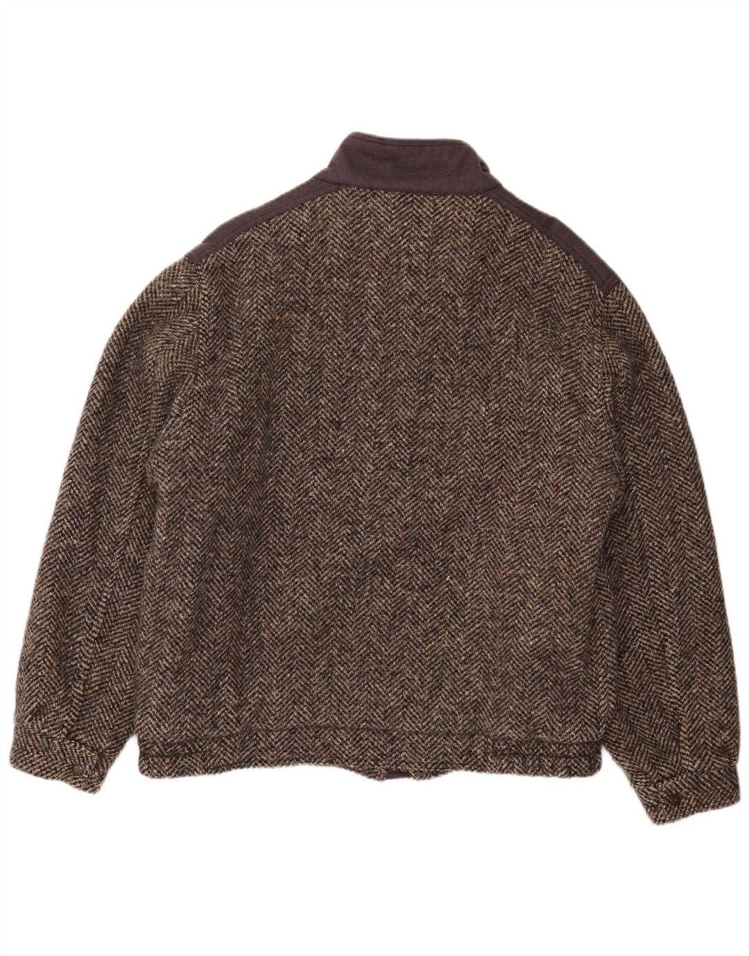 Giubbotto bomber da uomo Faciba IT 56 3XL Lana color block marrone