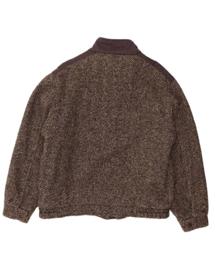 Giubbotto bomber da uomo Faciba IT 56 3XL Lana color block marrone