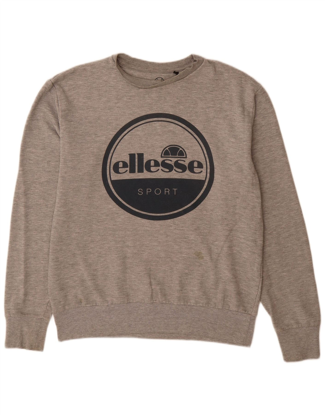 Felpa grafica da uomo Ellesse, maglione, cotone chiazzato grigio medio