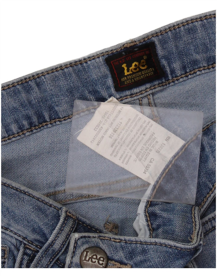 Jeans Capri da donna a vita alta Lee US 14 Large W32 L20 cotone blu