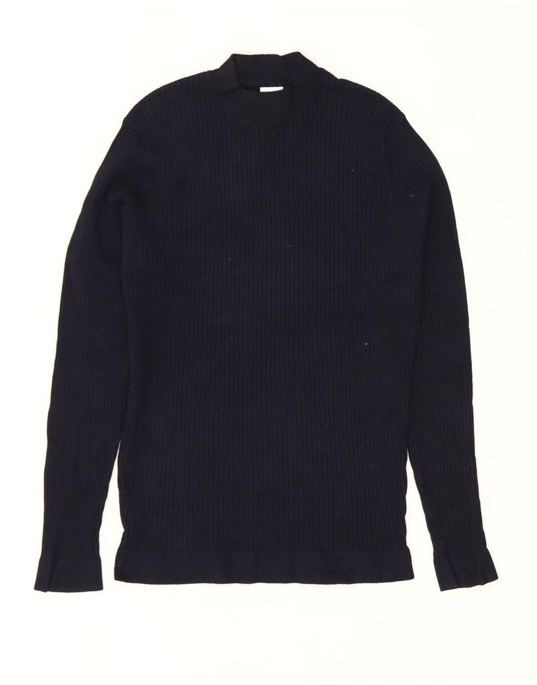 ZARA Womens Turtle Neck Jumper Sweater UK 12 Medium Navy Blue Vintage Zara and Second-Hand Zara from Messina Hembry 
