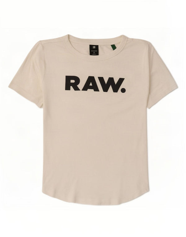 T-shirt grafica da donna G-Star Top UK 6 XS bianca