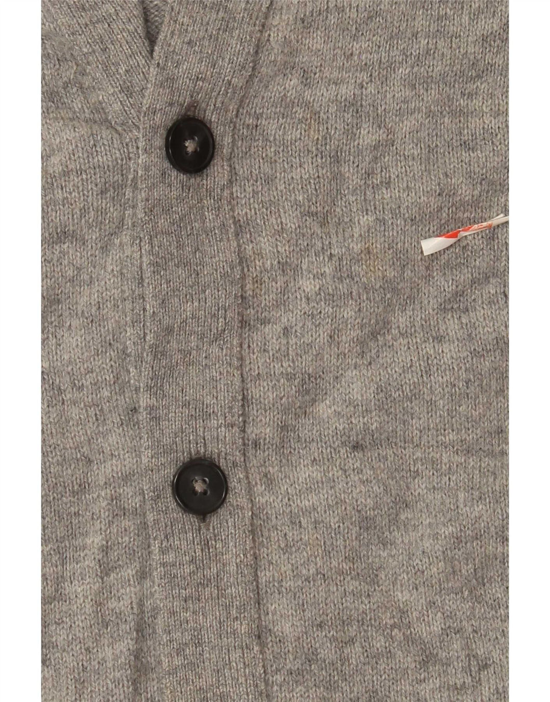 Maglione cardigan da uomo Marks & Spencer in lana d'agnello grigio medio