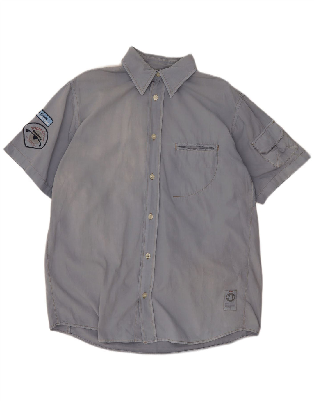 Camicia a maniche corte grafica da uomo Murphy & Nye grande cotone blu