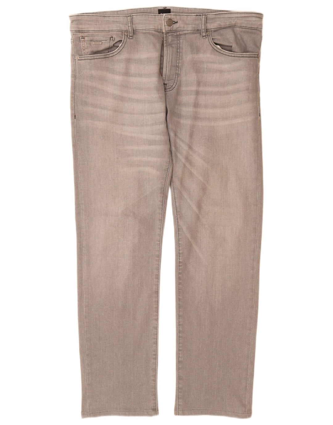 Jeans dritti da uomo Hugo Boss W36 L30 cotone grigio