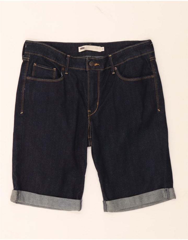 LEVI'S Womens Denim Shorts US 10 Large W30  Navy Blue Cotton Vintage Levi's and Second-Hand Levi's from Messina Hembry 