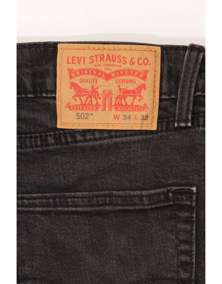 Levi's Uomo 502 Jeans affusolati W34 L29 Cotone grigio