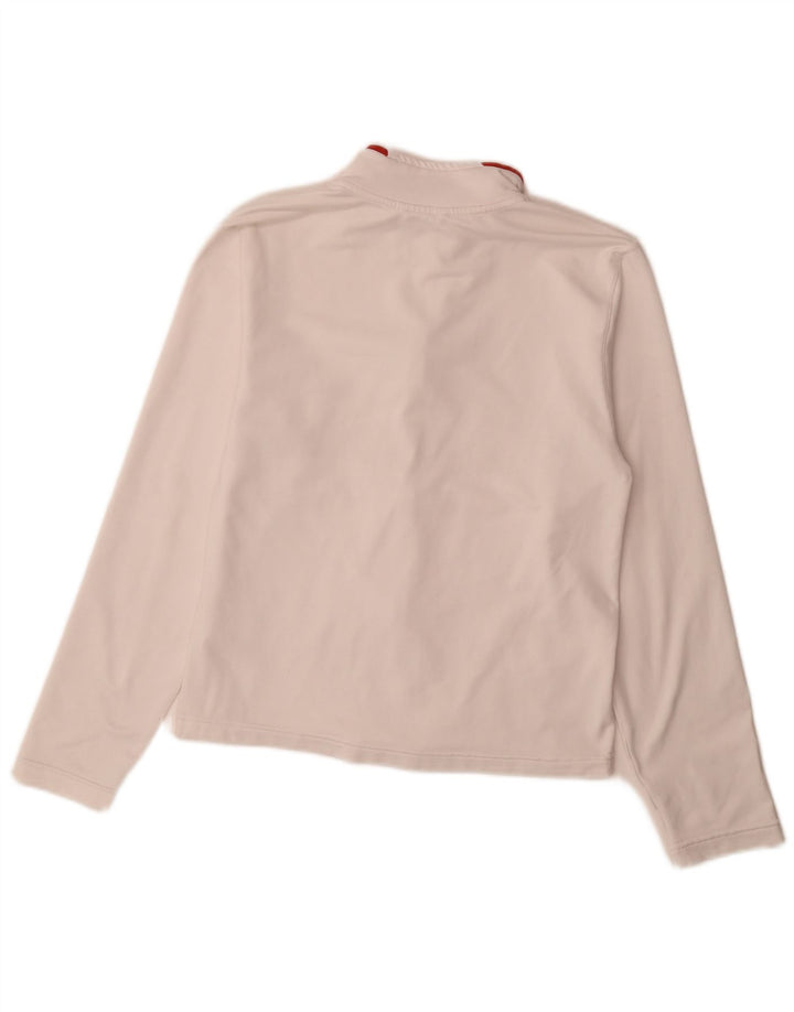 Giacca da tuta da uomo Adidas UK 12 poliestere bianco medio