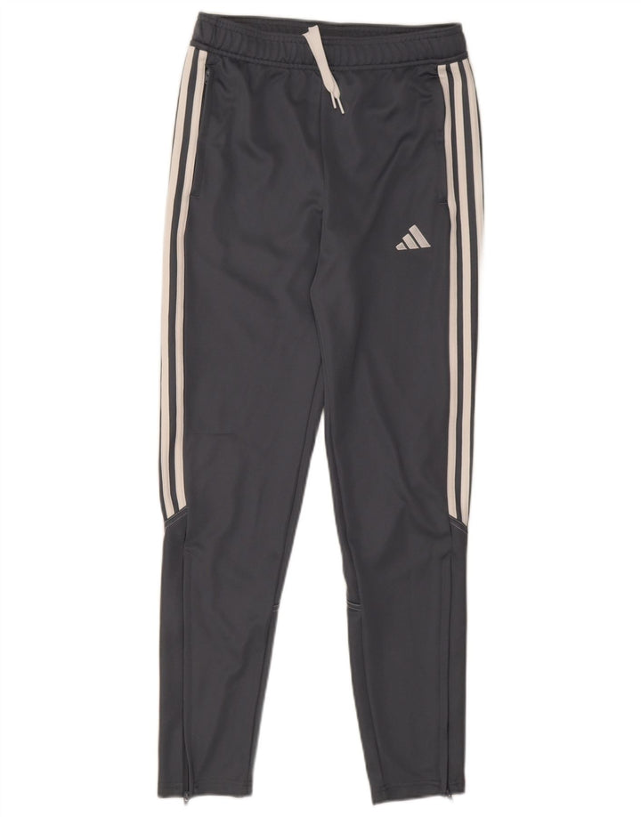 Pantaloni della tuta Adidas Aeroready da ragazzo 13-14 anni in poliestere grigio