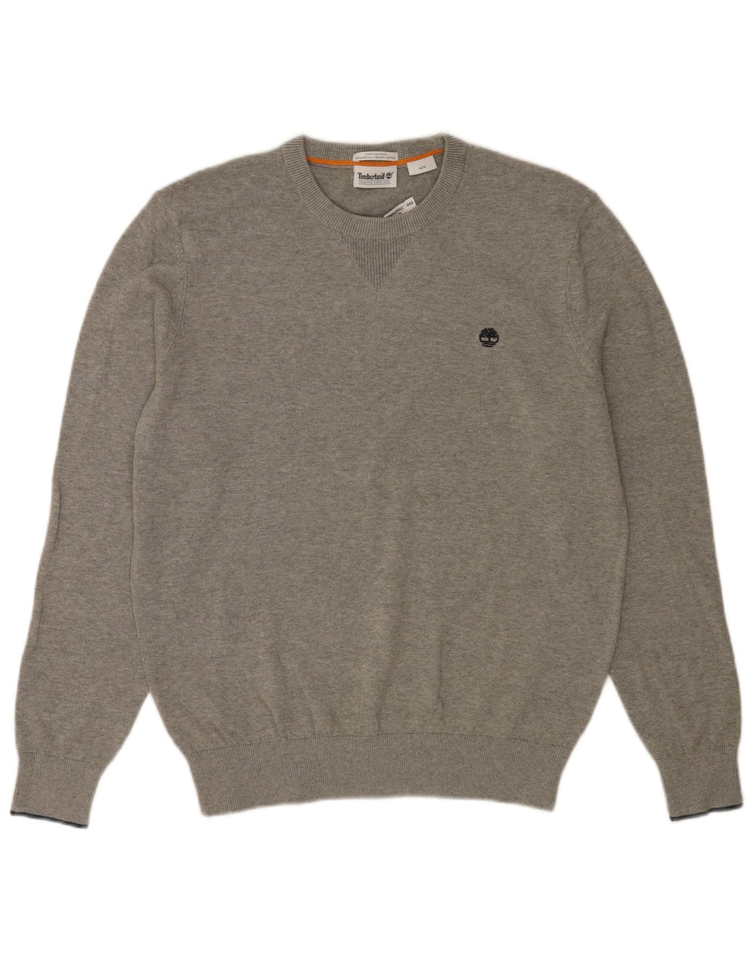 Maglione maglione girocollo da uomo Timberland in cotone chiazzato grigio medio