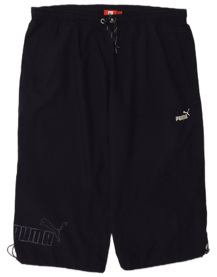 Pantaloncini sportivi da uomo Puma Graphic Bermuda grandi blu navy