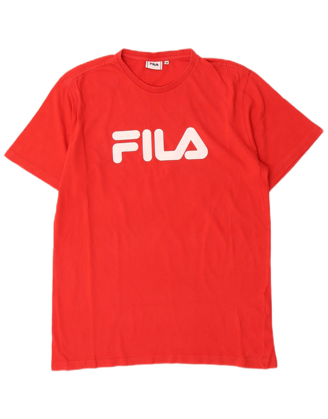 T-shirt grafica da uomo Fila Top in cotone rosso medio