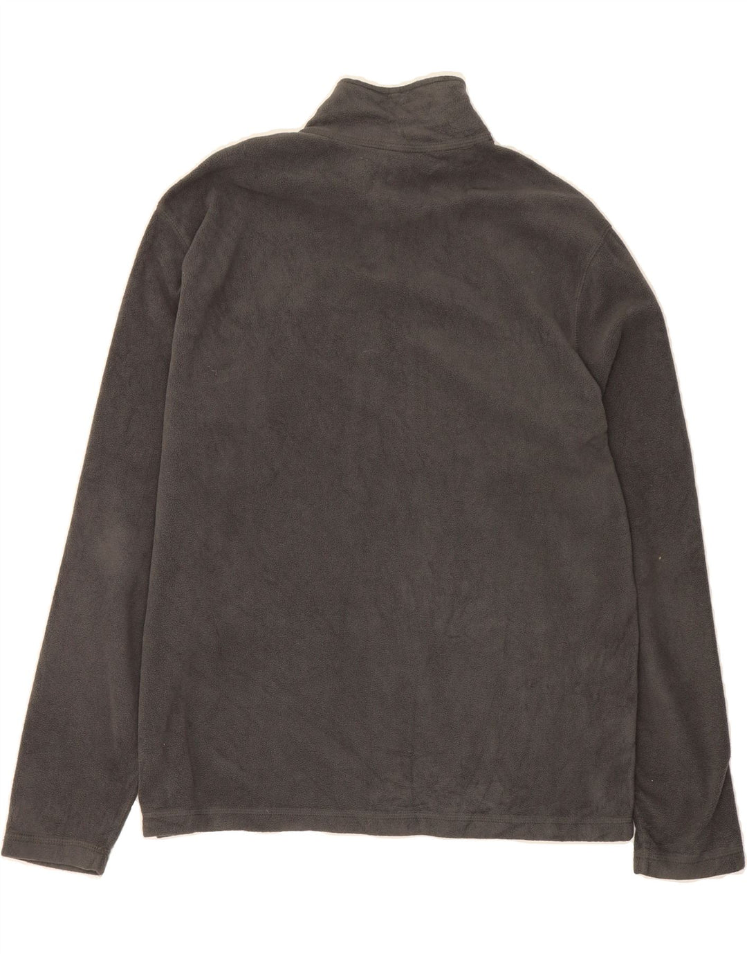 EDDIE BAUER Mens Zip Neck Fleece Jumper Large Grey Polyester Vintage Eddie Bauer and Second-Hand Eddie Bauer from Messina Hembry 