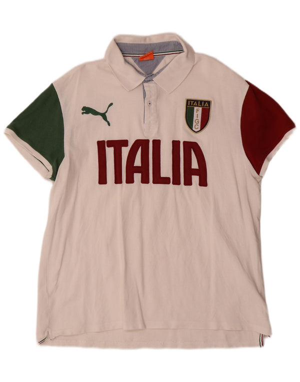 Polo grafica da uomo Puma Italia XL colore bianco