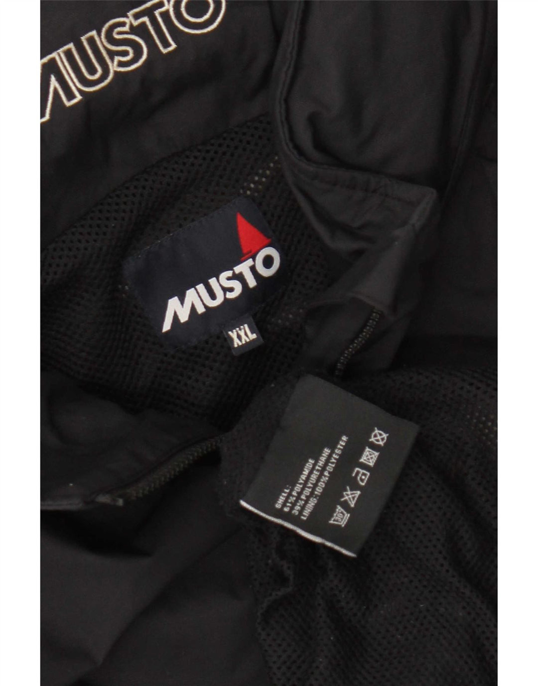 Giacca antipioggia da uomo con cappuccio Musto UK 44 2XL Poliammide nera