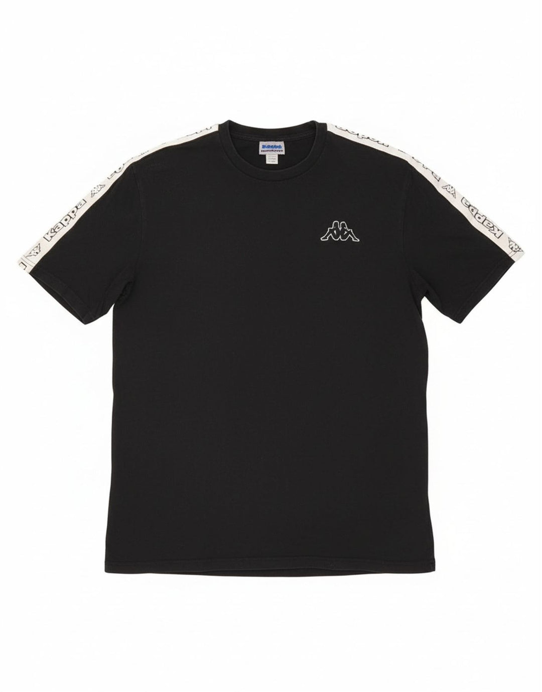 T-shirt grafica da uomo Kappa Top grande in cotone nero