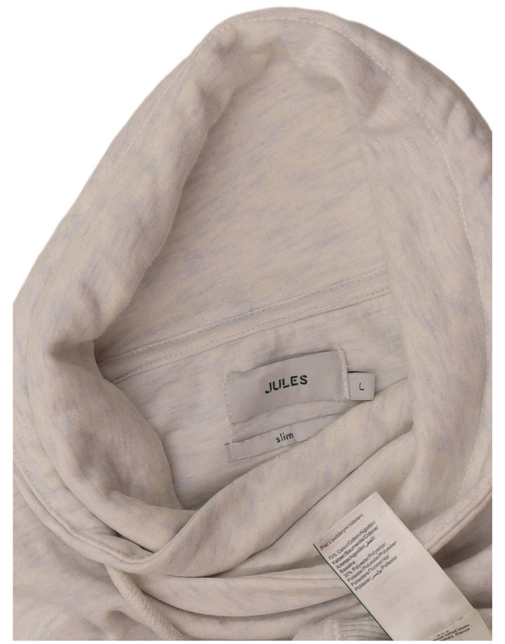 Felpa da uomo slim fit Jules, maglione grande, cotone chiazzato grigio