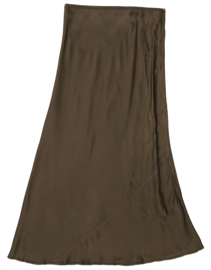 Gonna lunga a vita alta da donna Zara media W28 kaki