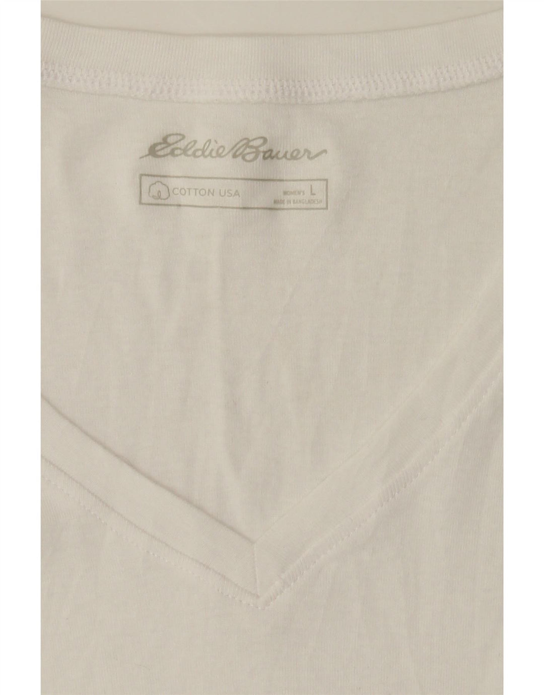 EDDIE BAUER Womens Top Long Sleeve UK 14 Large White Cotton Vintage Eddie Bauer and Second-Hand Eddie Bauer from Messina Hembry 
