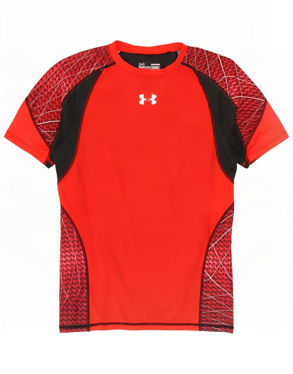 Maglietta Under Armour da uomo Heat Gear Top grande rosso color block