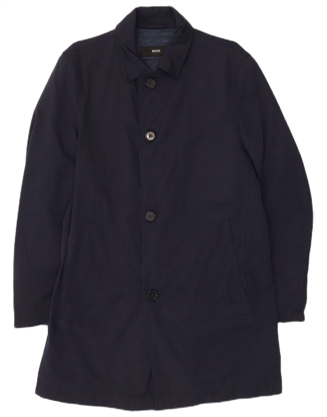 Cappotto da uomo Hugo Boss EU 46 Small Blu Navy in poliammide