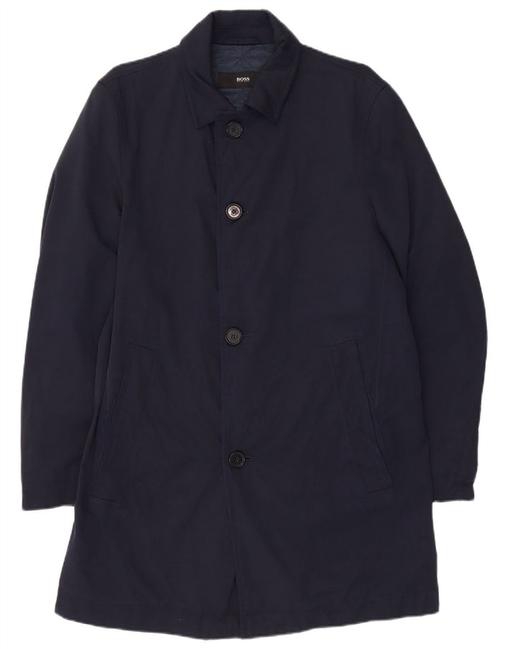 Cappotto da uomo Hugo Boss EU 46 Small Blu Navy in poliammide