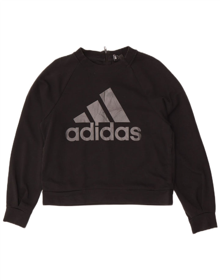 Felpa oversize grafica da donna Adidas UK 10 piccola nera