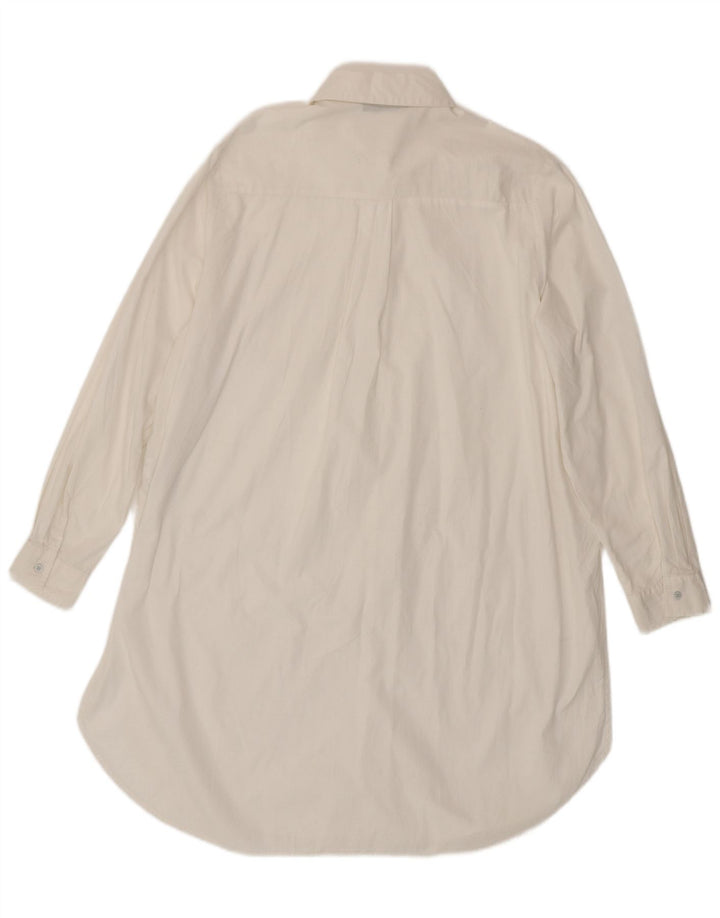 Abito chemisier oversize da donna Zara UK 14 cotone bianco medio