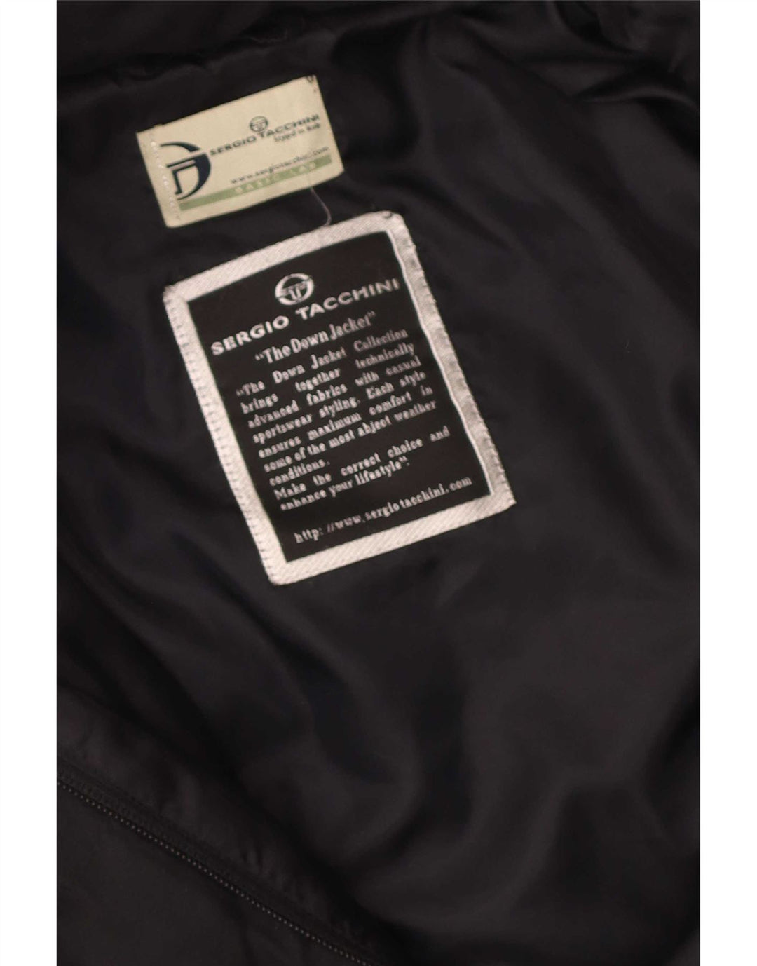 Cappotto imbottito con cappuccio da donna Sergio Tacchini UK 16 grande nero