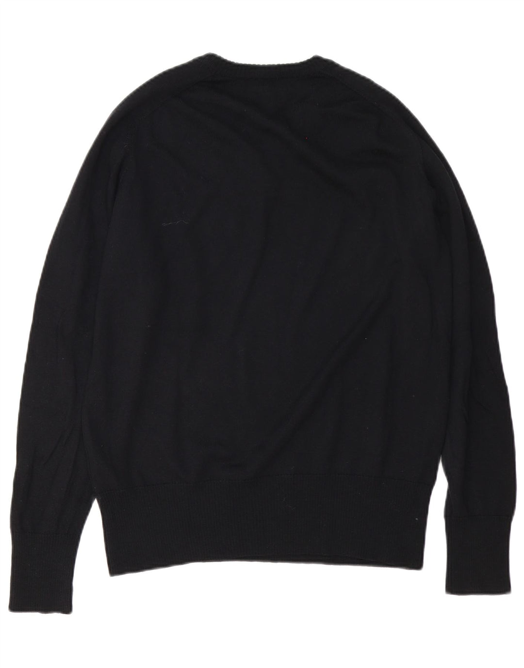 Calvin Klein Jeans Maglione da uomo con scollo a V in lana merino nera media
