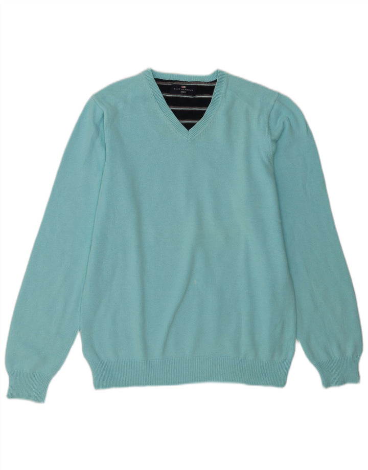 Maglione da uomo Marks & Spencer Blue Harbour con scollo a V piccolo turchese