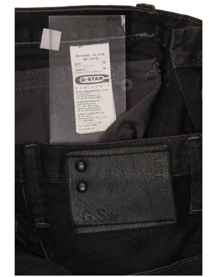 Jeans dritti da uomo G-Star 3301 W32 L34 cotone grigio