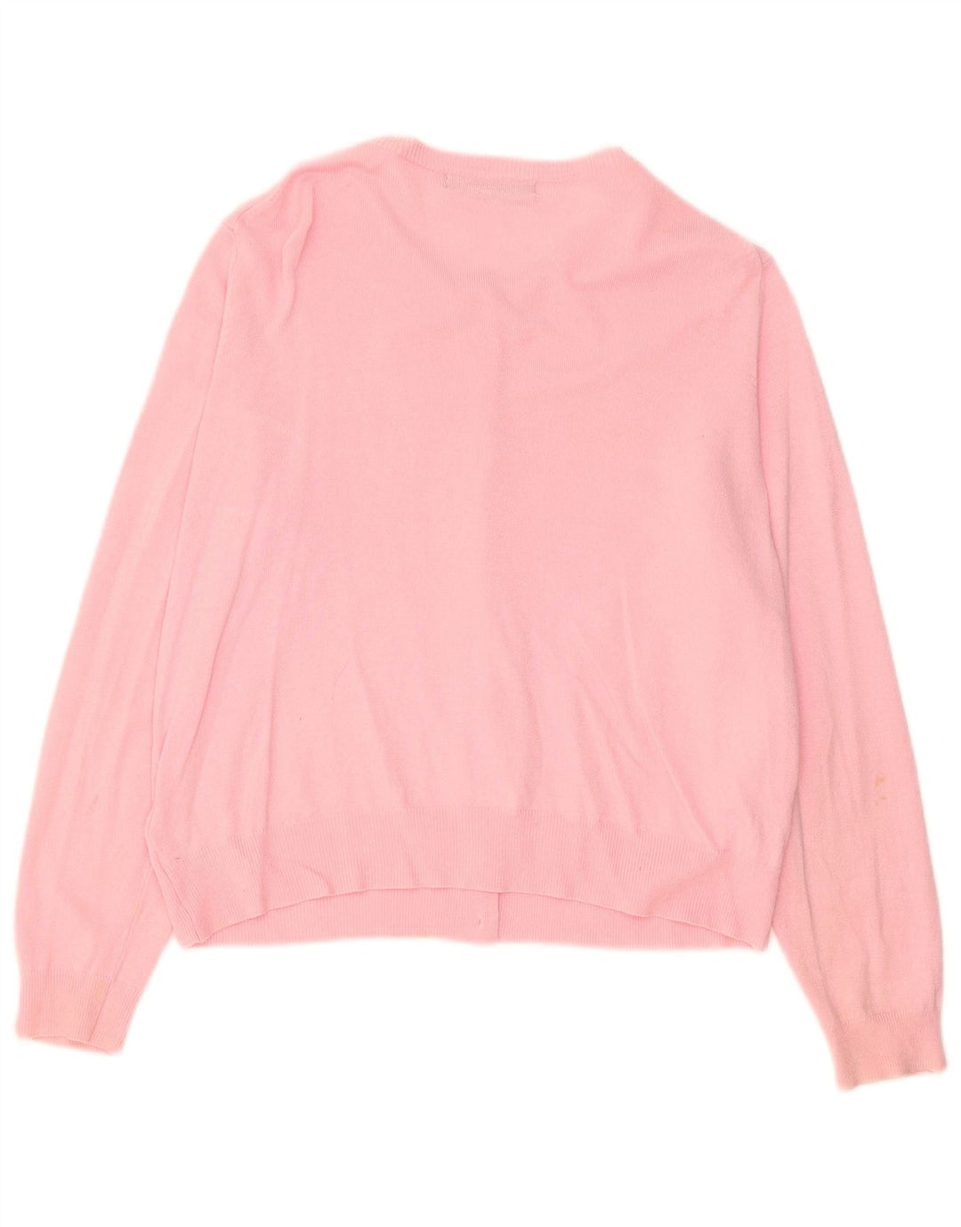 Maglione cardigan da donna Marks & Spencer UK 14 grande viscosa rosa