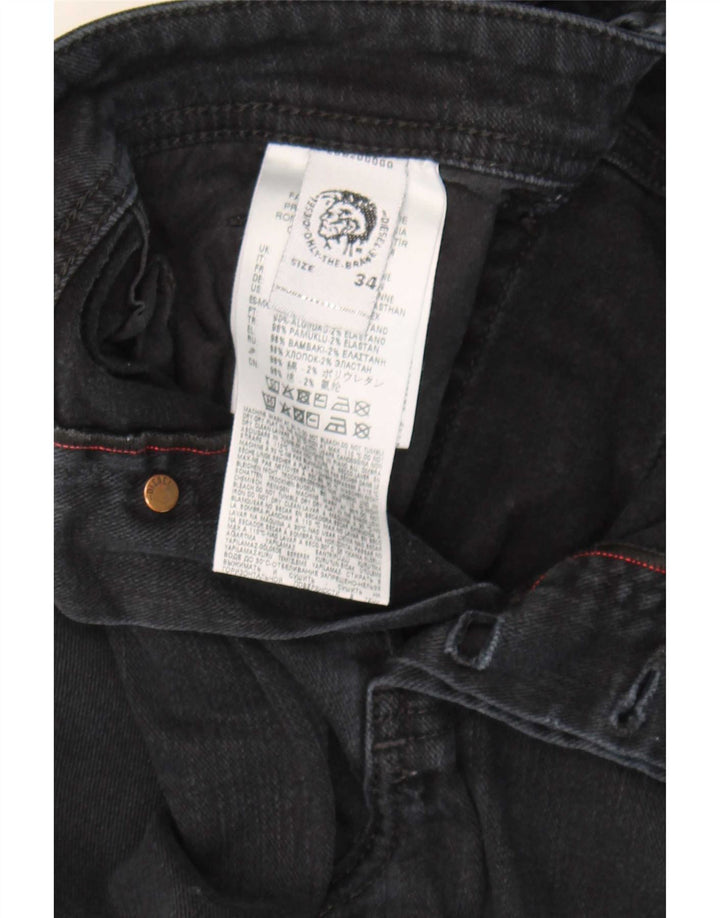 Jeans dritti da uomo Diesel W34 L31 cotone nero