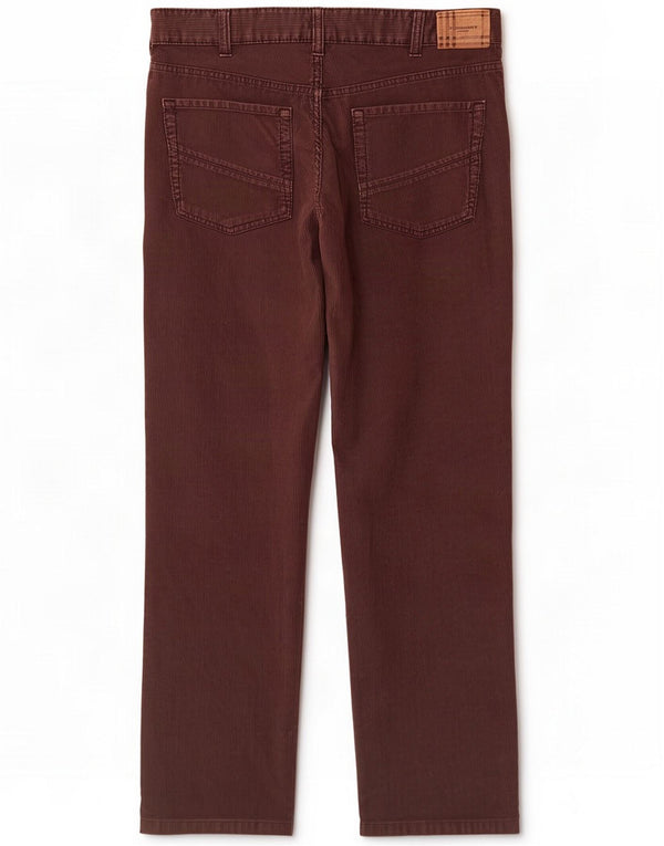 Burberry Pantaloni casual dritti da uomo W38 L30 Cotone gessato marrone