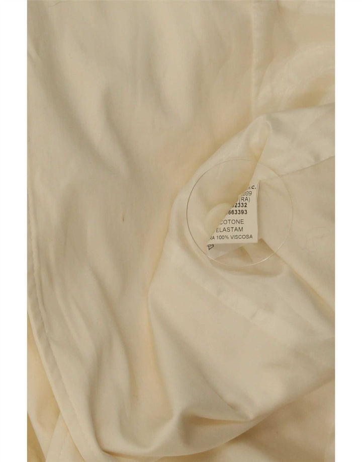 Giacca blazer da donna a 1 bottone Germano Zama UK 8 piccola in cotone bianco
