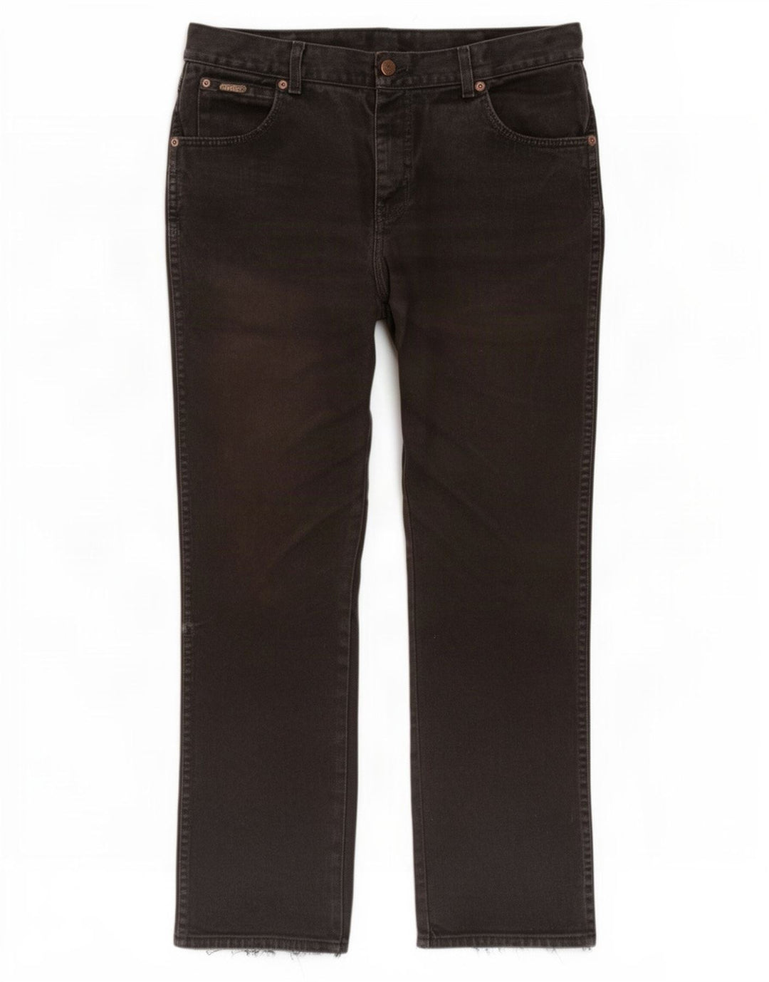 Jeans dritti da uomo Wrangler W36 L32 cotone nero
