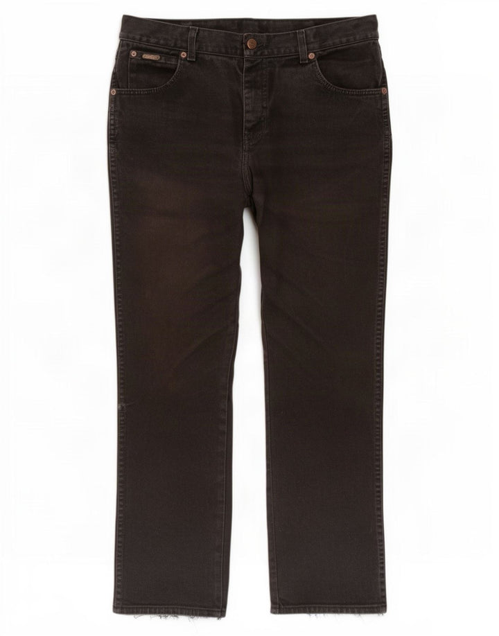 Jeans dritti da uomo Wrangler W36 L32 cotone nero