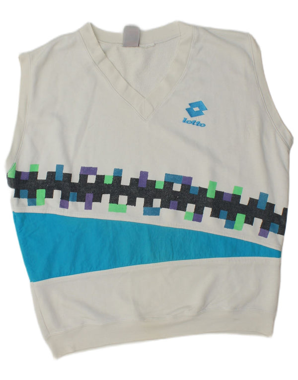 Felpa senza maniche da uomo Lotto Jumper XL White Colourblock