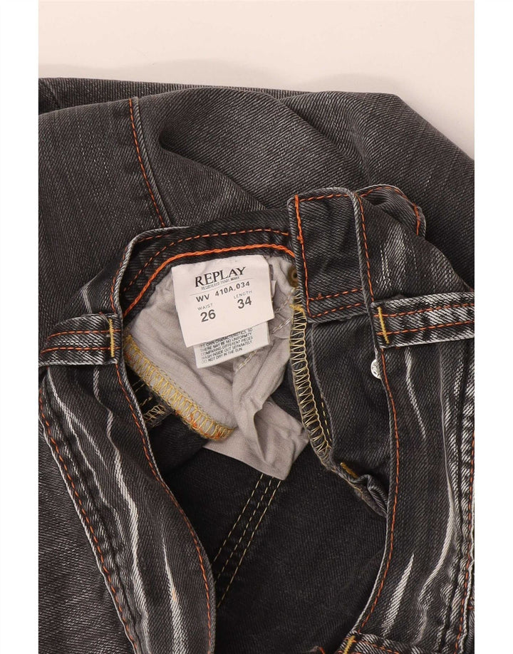 Jeans Bootcut da donna Replay W26 L27 cotone grigio