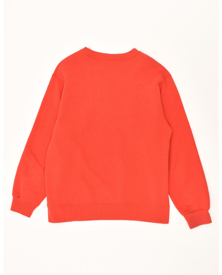 VINTAGE Mens Graphic Sweatshirt Jumper Large Orange Cotton Vintage Vintage and Second-Hand Vintage from Messina Hembry 