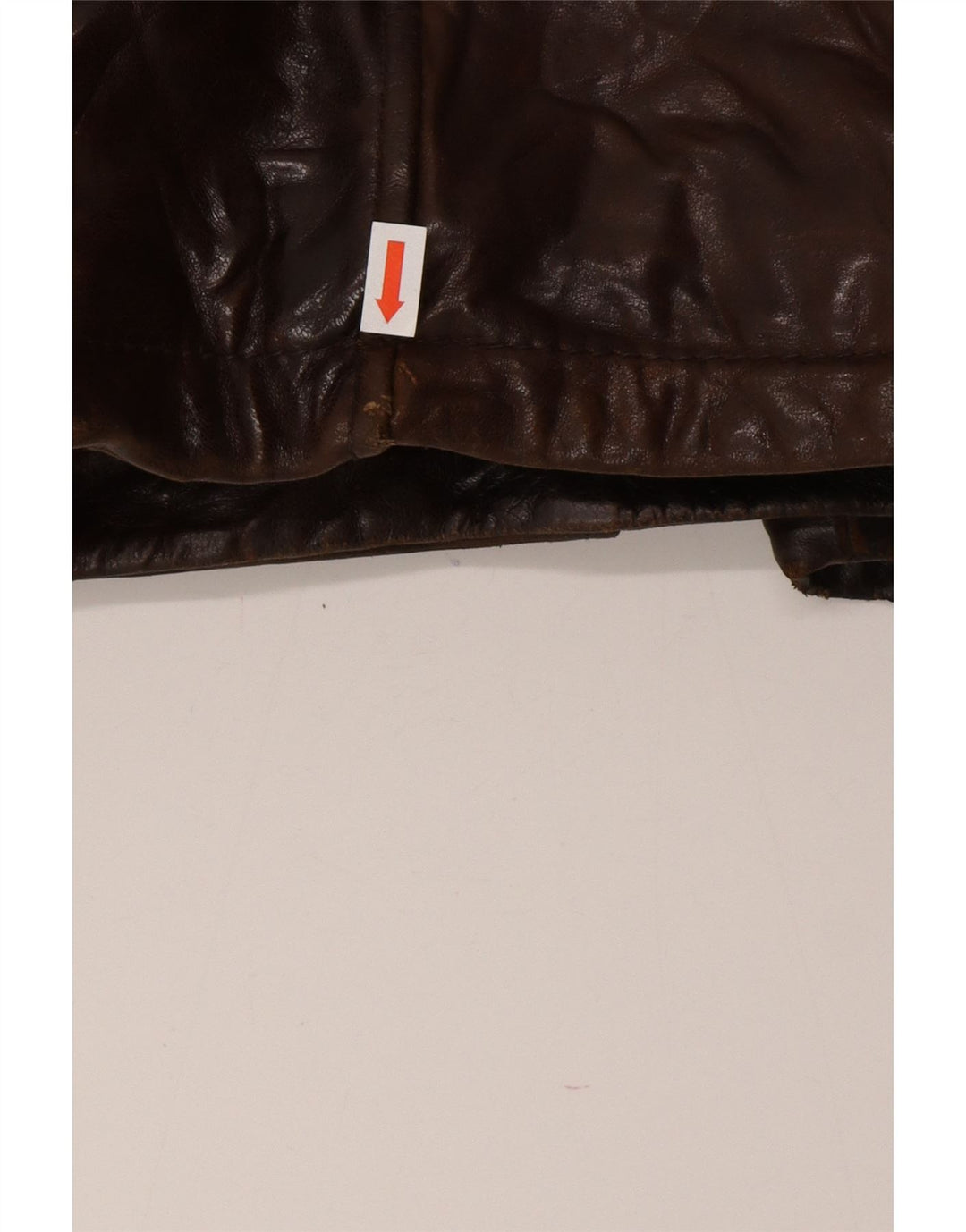 Giacca in pelle vintage da uomo IT 54 2XL Pelle marrone