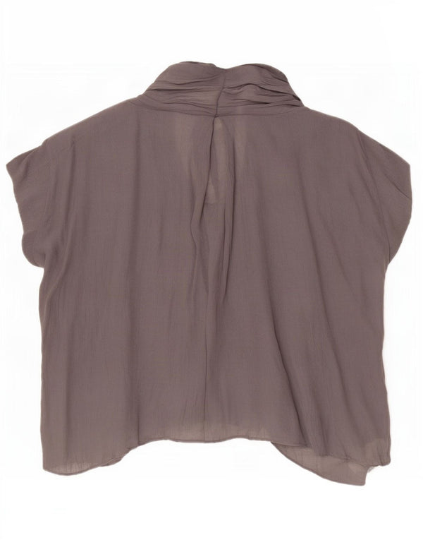 Calvin Klein Jeans Womens See Through Oversized Blouse Top UK 10 Small Grey