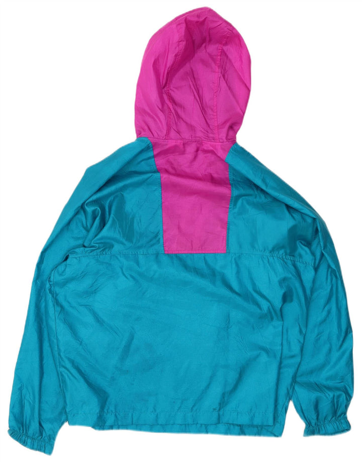 COLUMBIA Giacca anorak oversize da donna UK 16 Large Turchese Colorblock