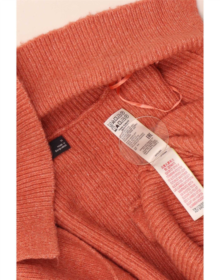 Maglione cardigan aperto lungo da donna Marks & Spencer UK 12 Arancione medio