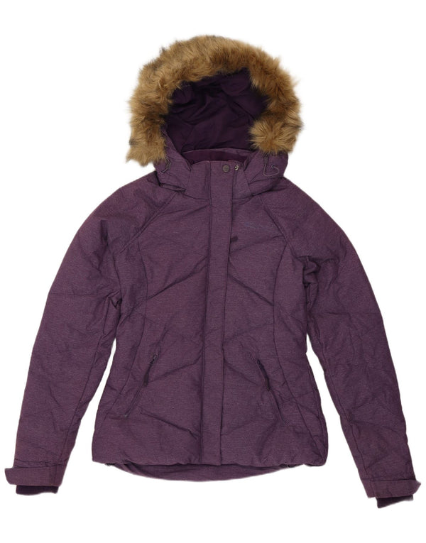 Giacca imbottita con cappuccio da donna Mountain Warehouse UK 6 XS Nylon viola